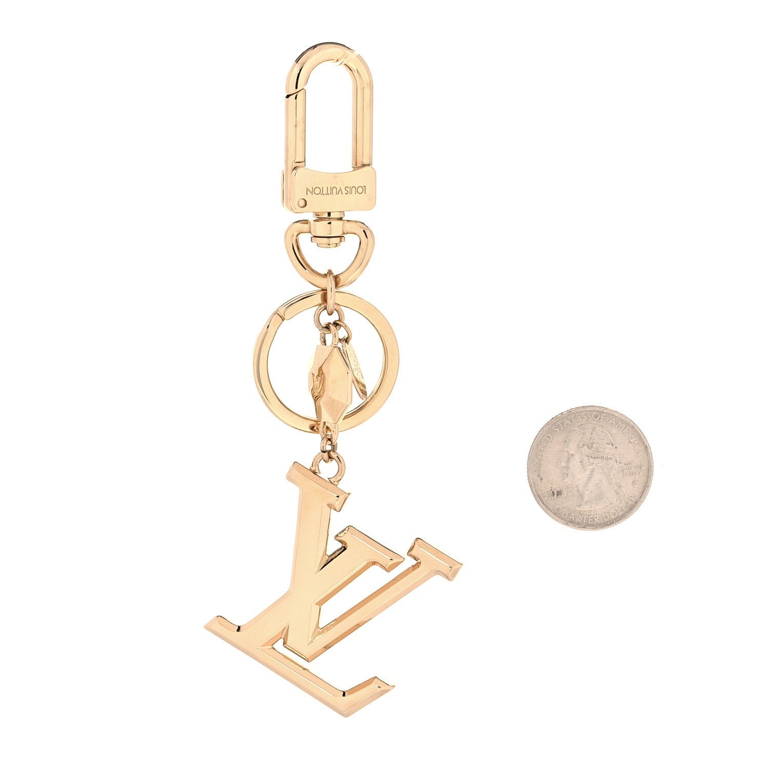 Louis Vuitton LV Facettes Bag Charm Key Holder Gold 2 of 3