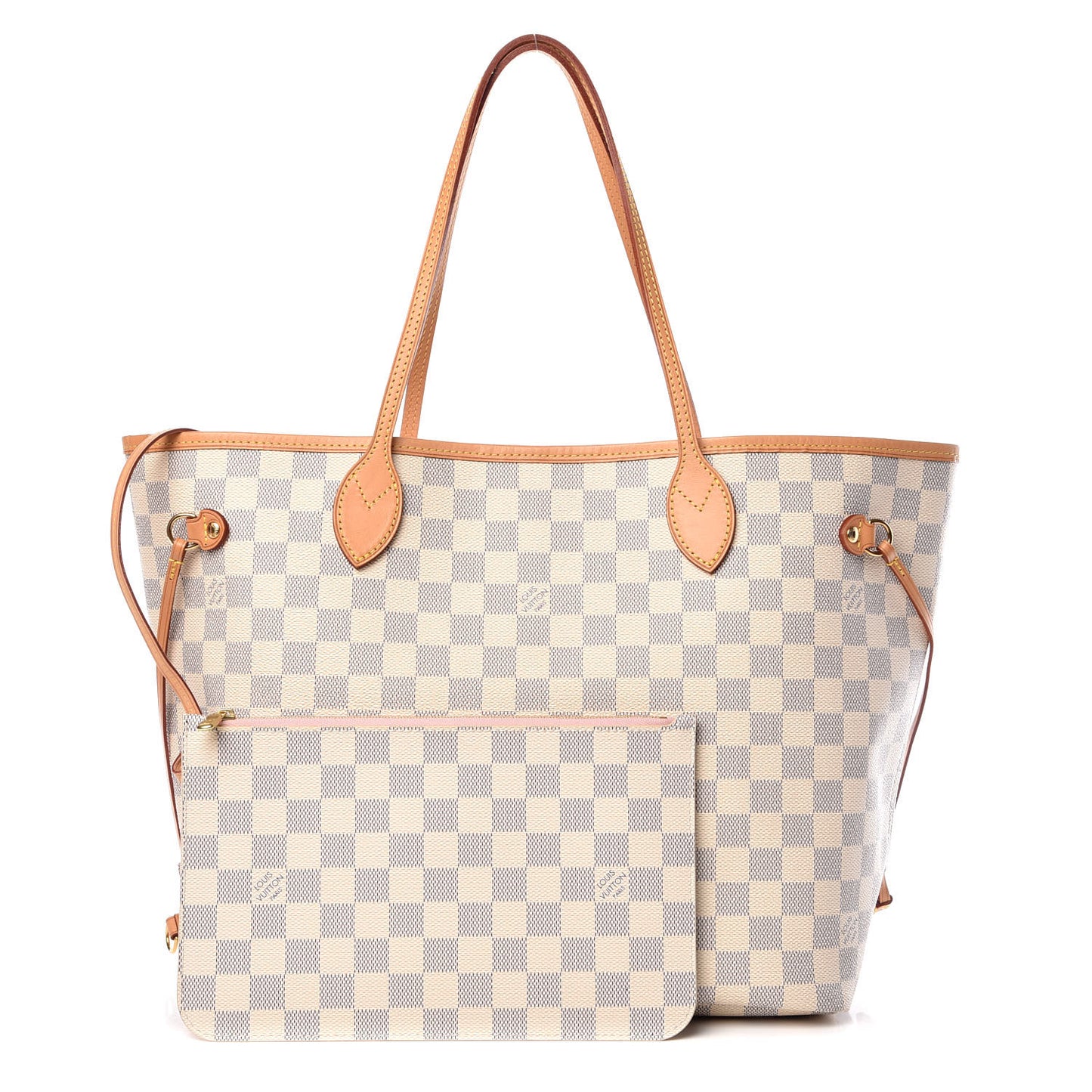 Damier Azur Neo Neverfull MM Rose Ballerine