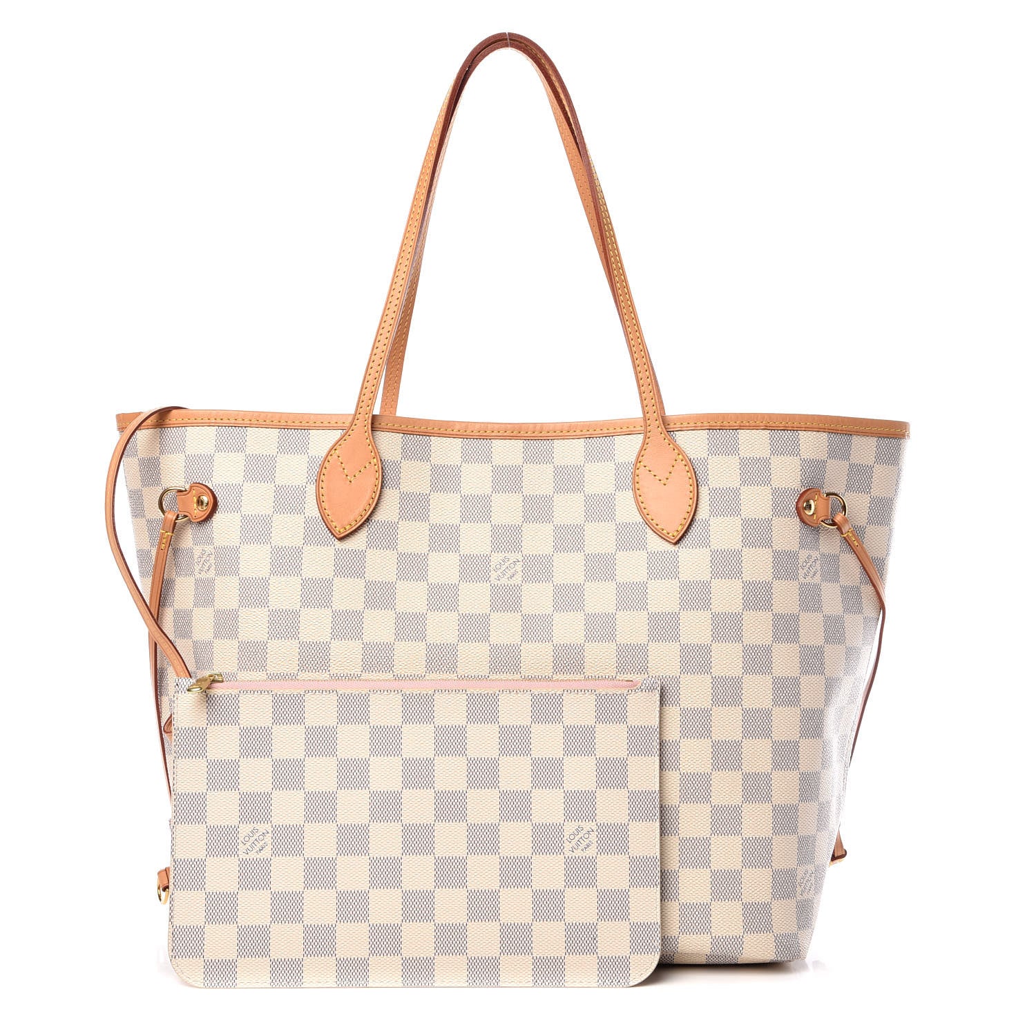 Louis Vuitton Damier Azur Neo Neverfull MM Rose Ballerine 1 of 11