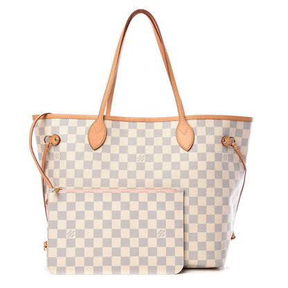 Louis Vuitton Damier Azur Neo Neverfull MM Rose Ballerine 1 of 11