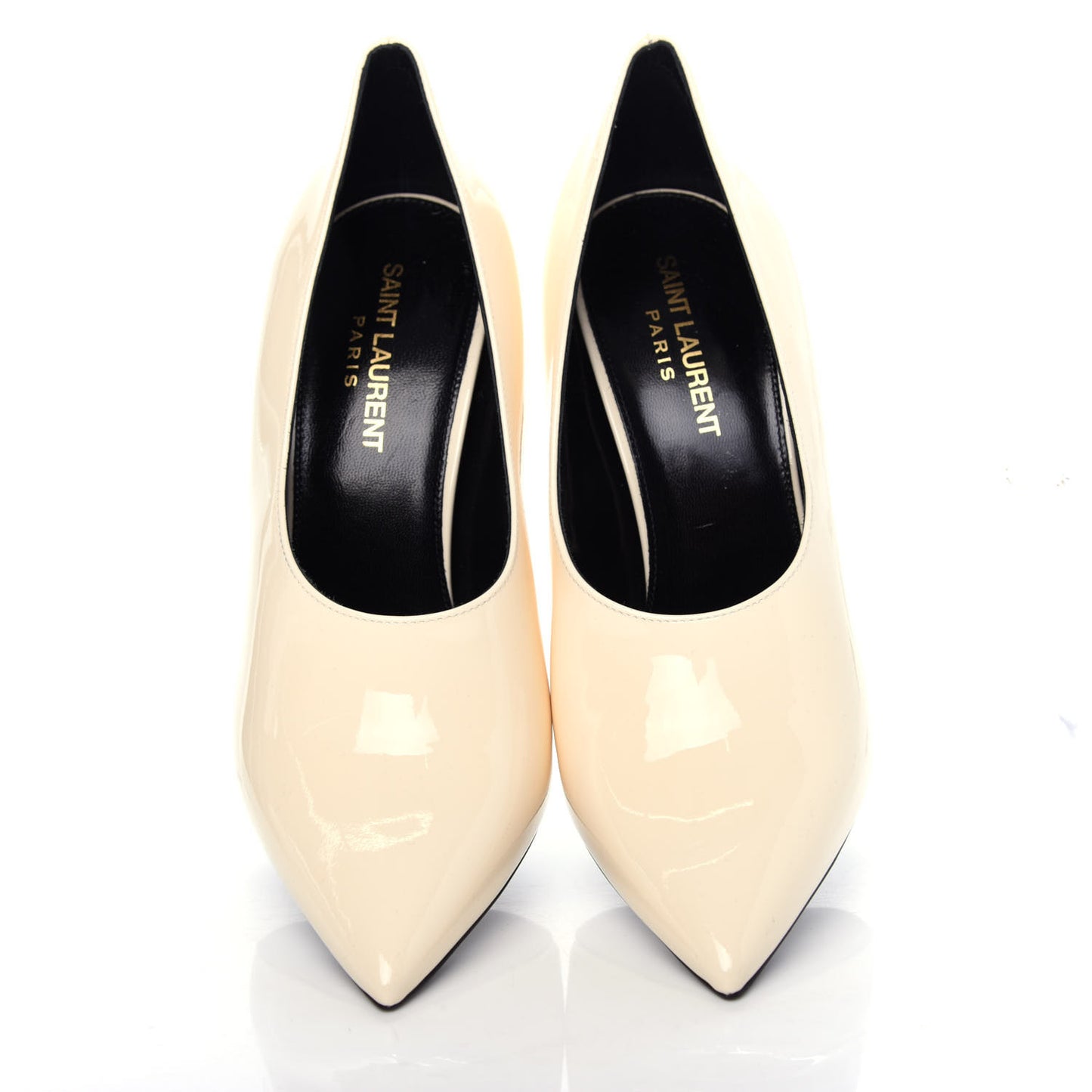 Patent Calfskin Teddy High Vamp 105 Pumps 37.5 White