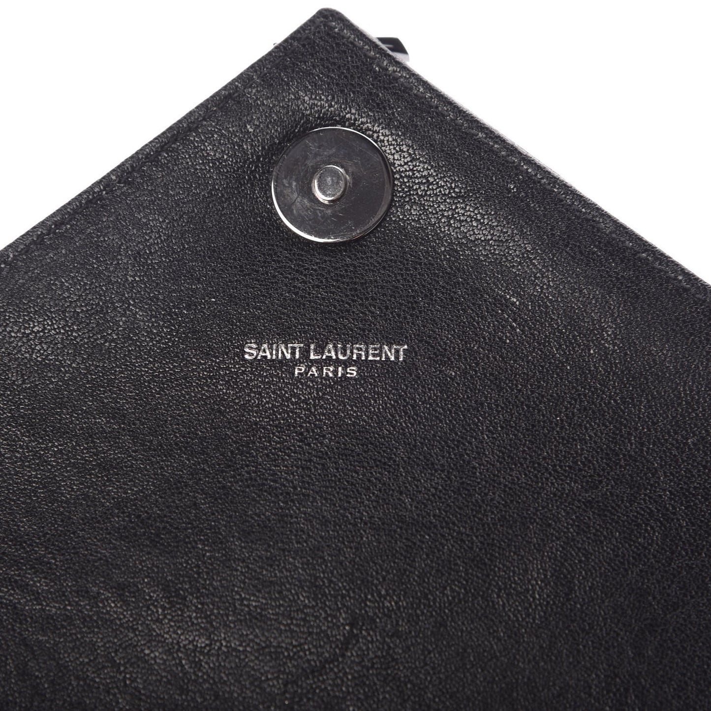 Sheepskin Matelasse Chevron Monogram Medium College Bag Black