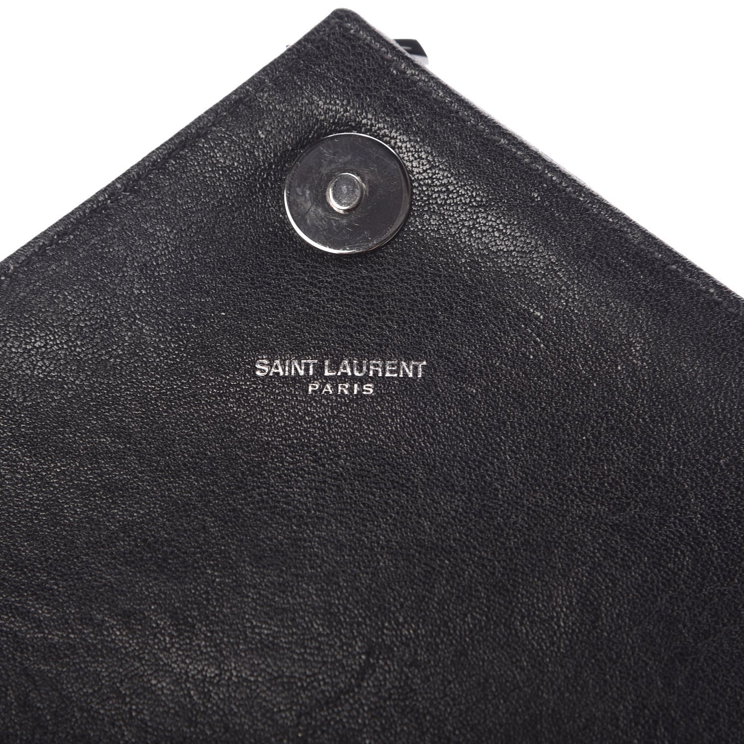 Saint Laurent Sheepskin Matelasse Chevron Monogram Medium College Bag Black 7 of 13
