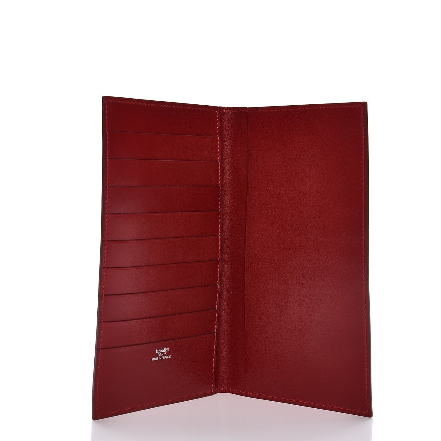 Box MC2 Fleming Checkbook Holder Wallet Rouge H
