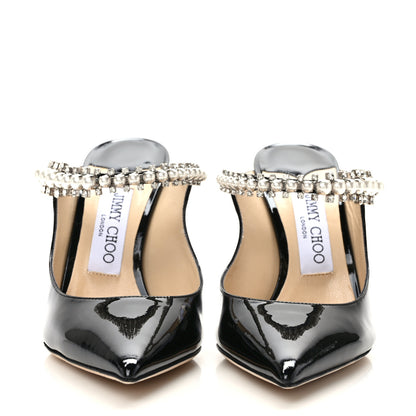 Jimmy Choo Patent Crystal Bing 100 Pumps 37 Black 2 of 8