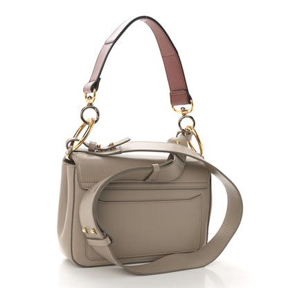 Chloe Shiny Calfskin Suede Small C Double Carry Bag Motty Grey 3 of 10