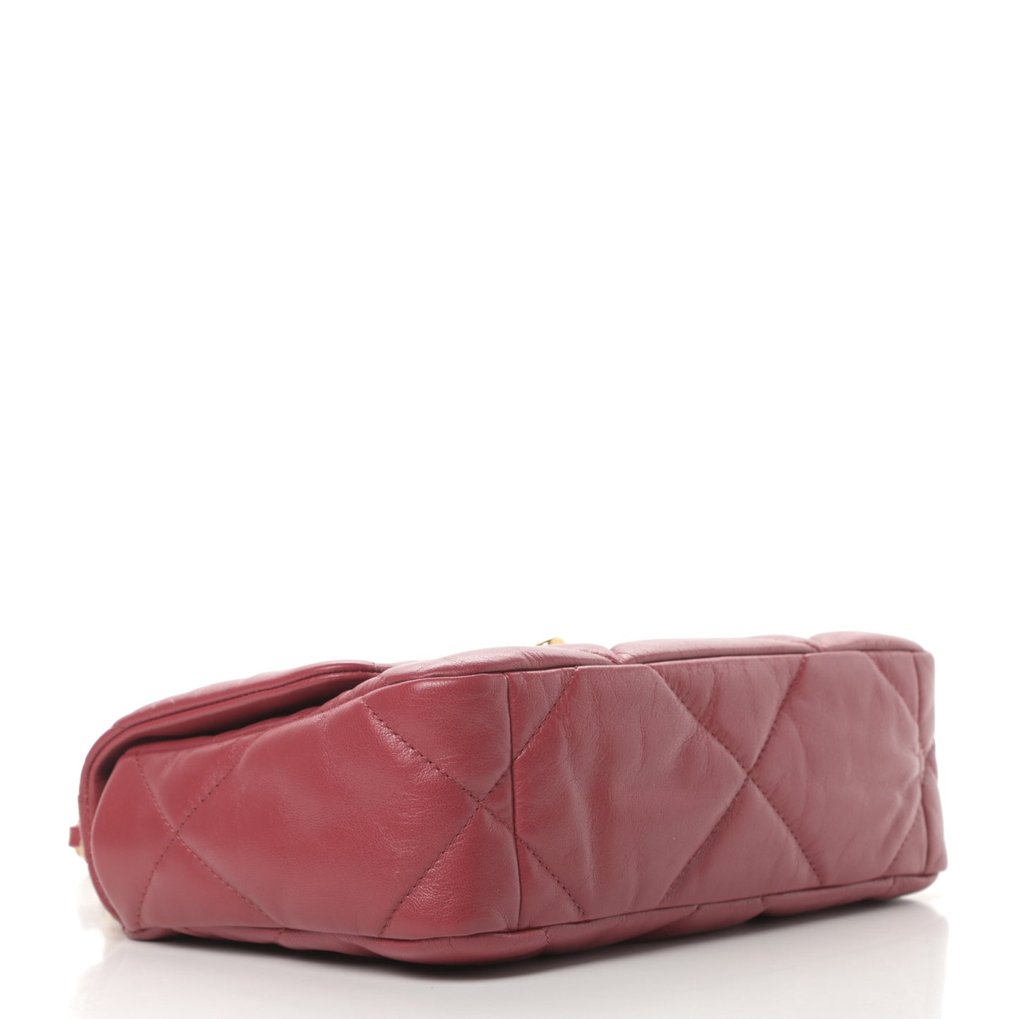 Goatskin Quilted Medium Chanel 19 Flap Red