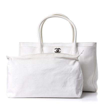 Chanel Calfskin Cerf Executive Shopper Tote White 3 of 15