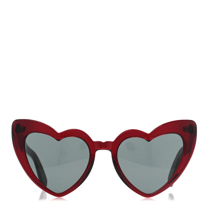 Saint Laurent Acetate Heart Frame Loulou SL181 Sunglasses Burgundy 2 of 7