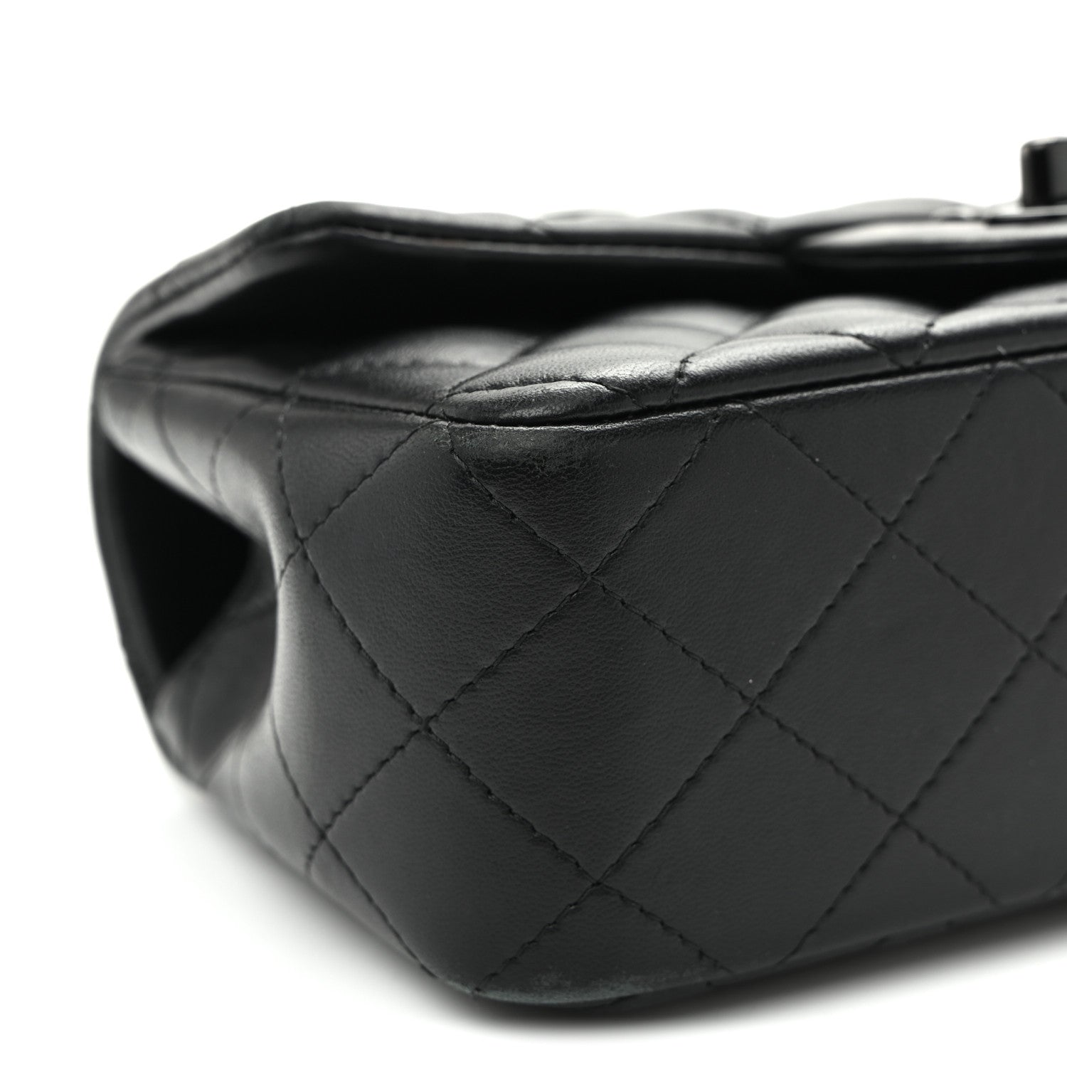 Chanel Lambskin Quilted Mini Top Handle Rectangular Flap So Black 9 of 11