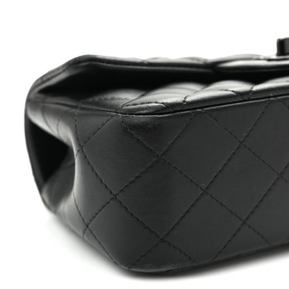 Chanel Lambskin Quilted Mini Top Handle Rectangular Flap So Black 9 of 11