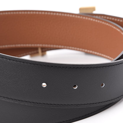 Hermes Box Togo 32mm H Belt 80 Black Gold 4 of 7