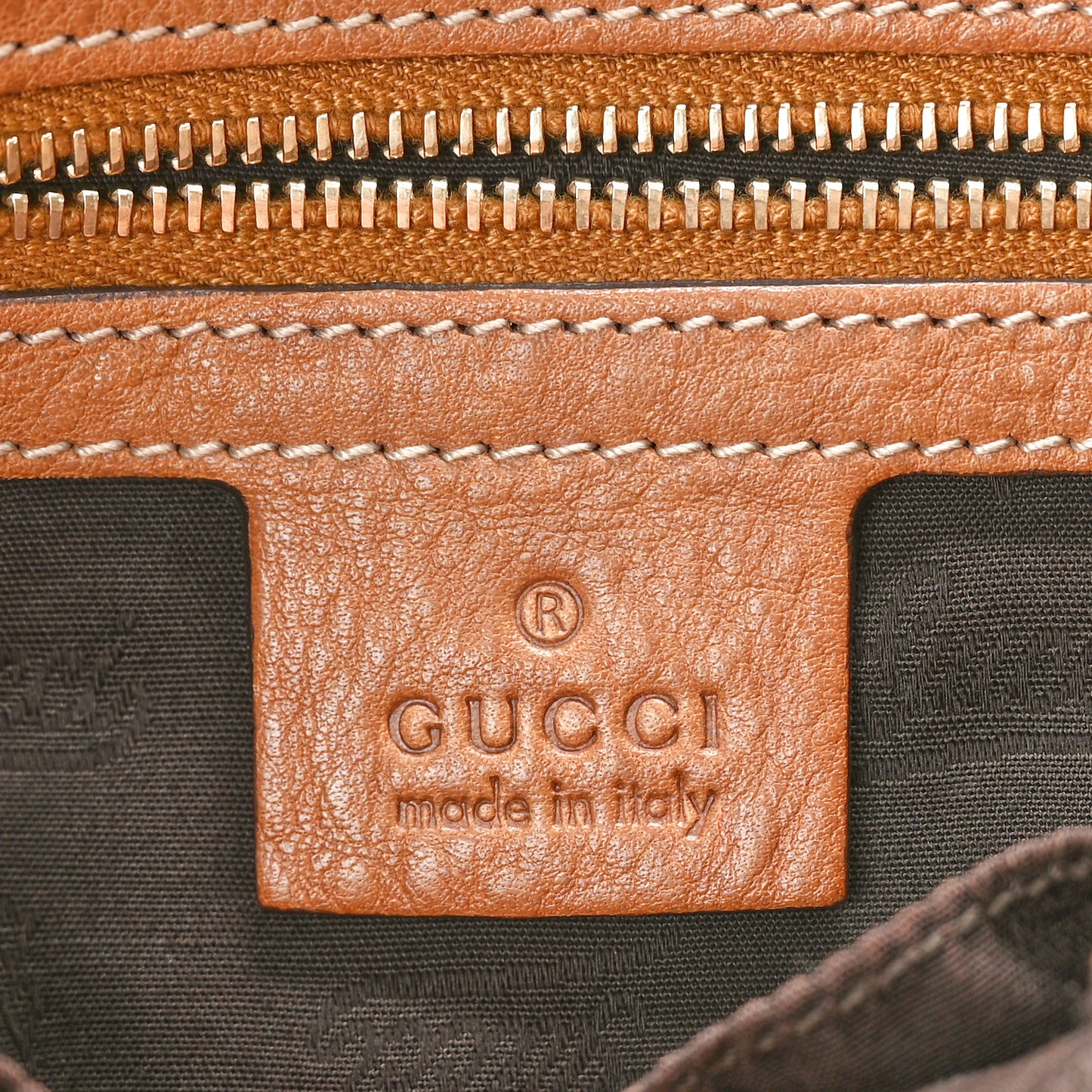 Guccissima Medium Charm Tote Light Brown