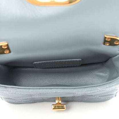 Christian Dior Supple Calfskin Cannage Micro Caro Bag Cloud Blue 5 of 9