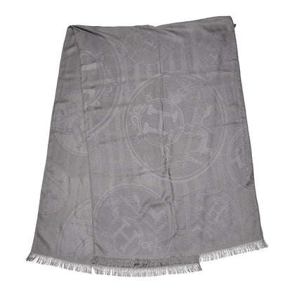 Hermes Cashmere Silk New Libris Stole Flanelle 3 of 5