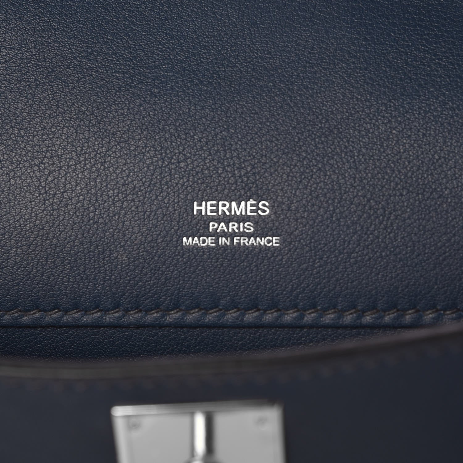 Hermes Swift Kelly Cut Clutch Pochette Bleu De Prusse 7 of 11