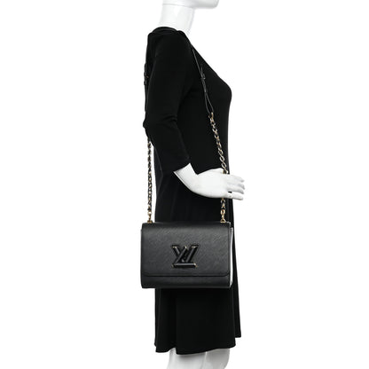 Louis Vuitton Epi Twist Shoulder Bag MM Matte Black Gold 2 of 10