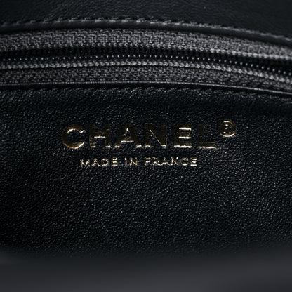 Chanel Lambskin Quilted Small CC Chic Flap Grey Dark Navy 7 of 15
