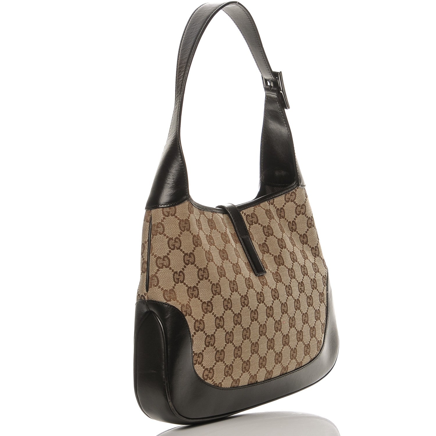 Gucci Monogram Web Jackie O Hobo Dark Brown 3 of 8