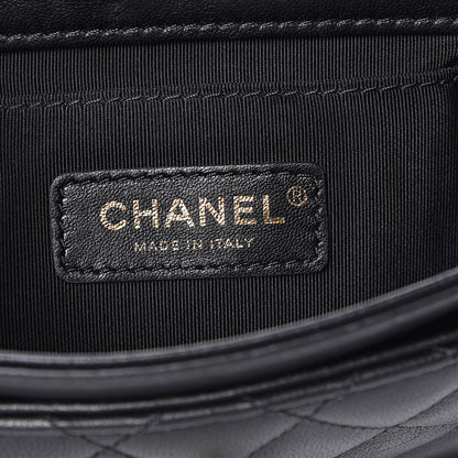 Chanel Lambskin Quilted Small Camellia Flower Flap Black 9 of 18