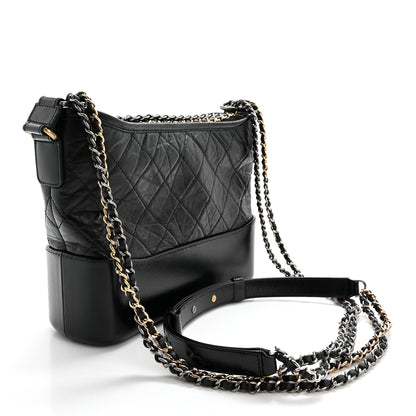 Chanel Aged Calfskin Quilted New Medium Gabrielle Hobo Black 3 of 11