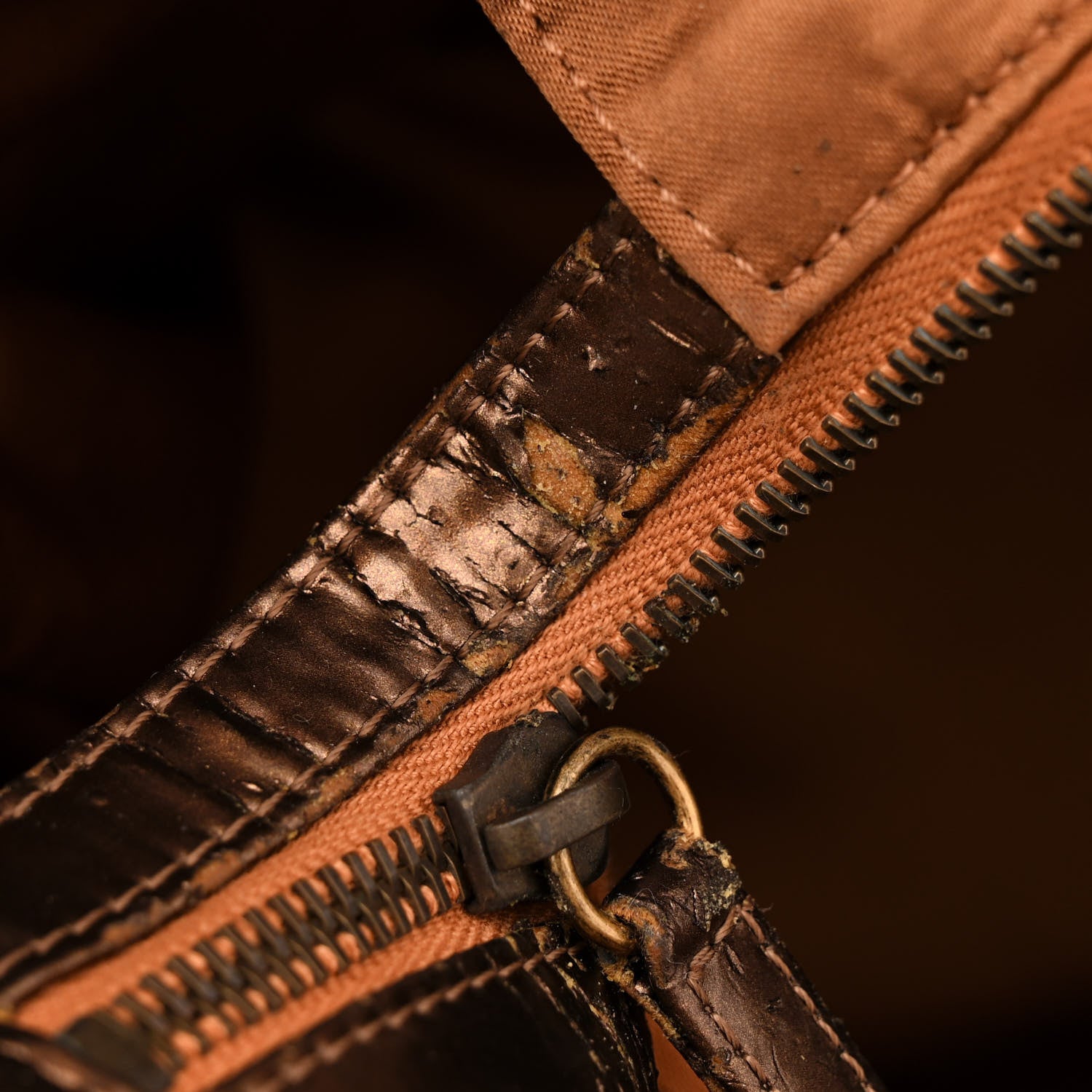 Chanel Vinyl Quilted Large Frozen Tote Bronze 15 of 23