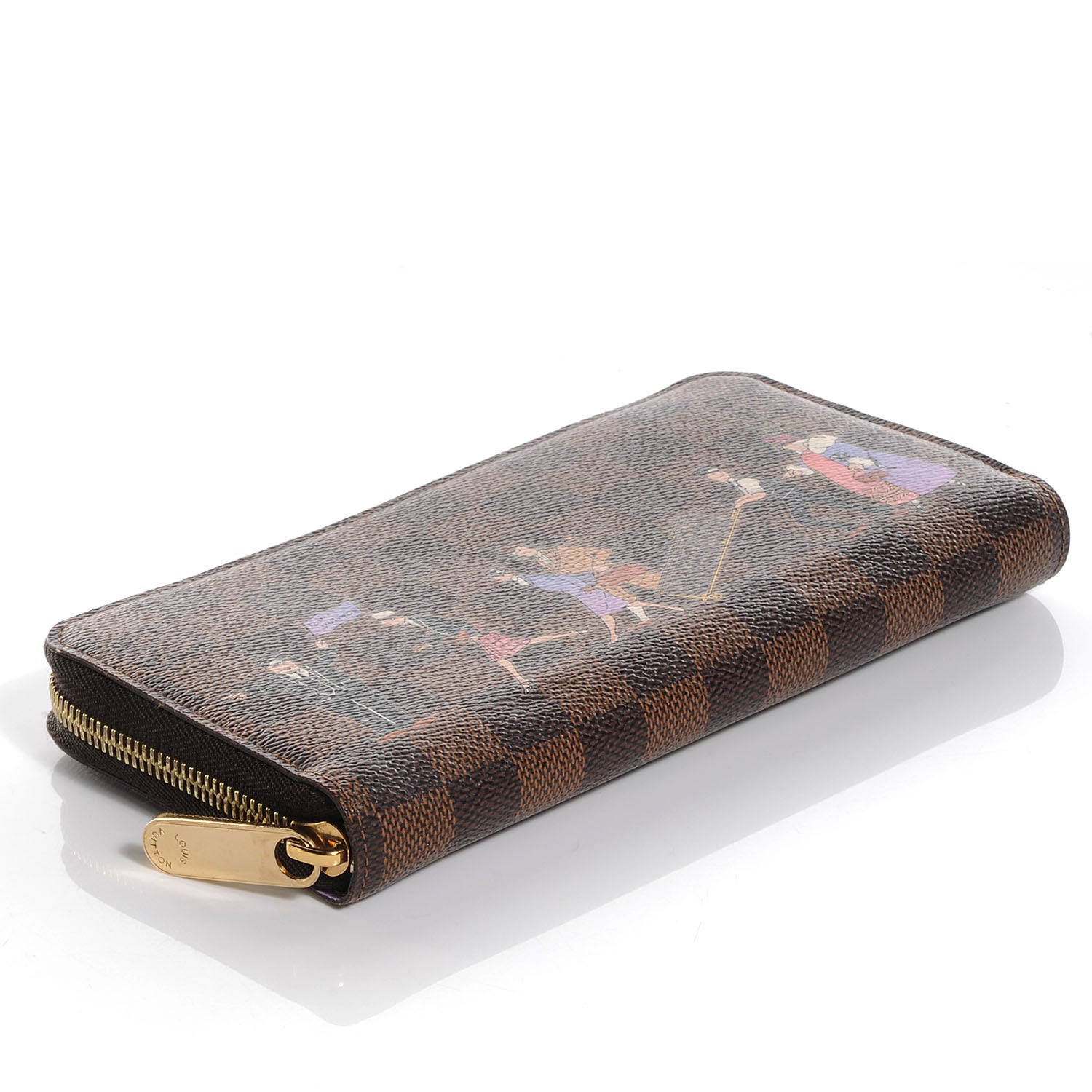 Louis Vuitton Damier Ebene Illustre Zippy Wallet Violet 4 of 8