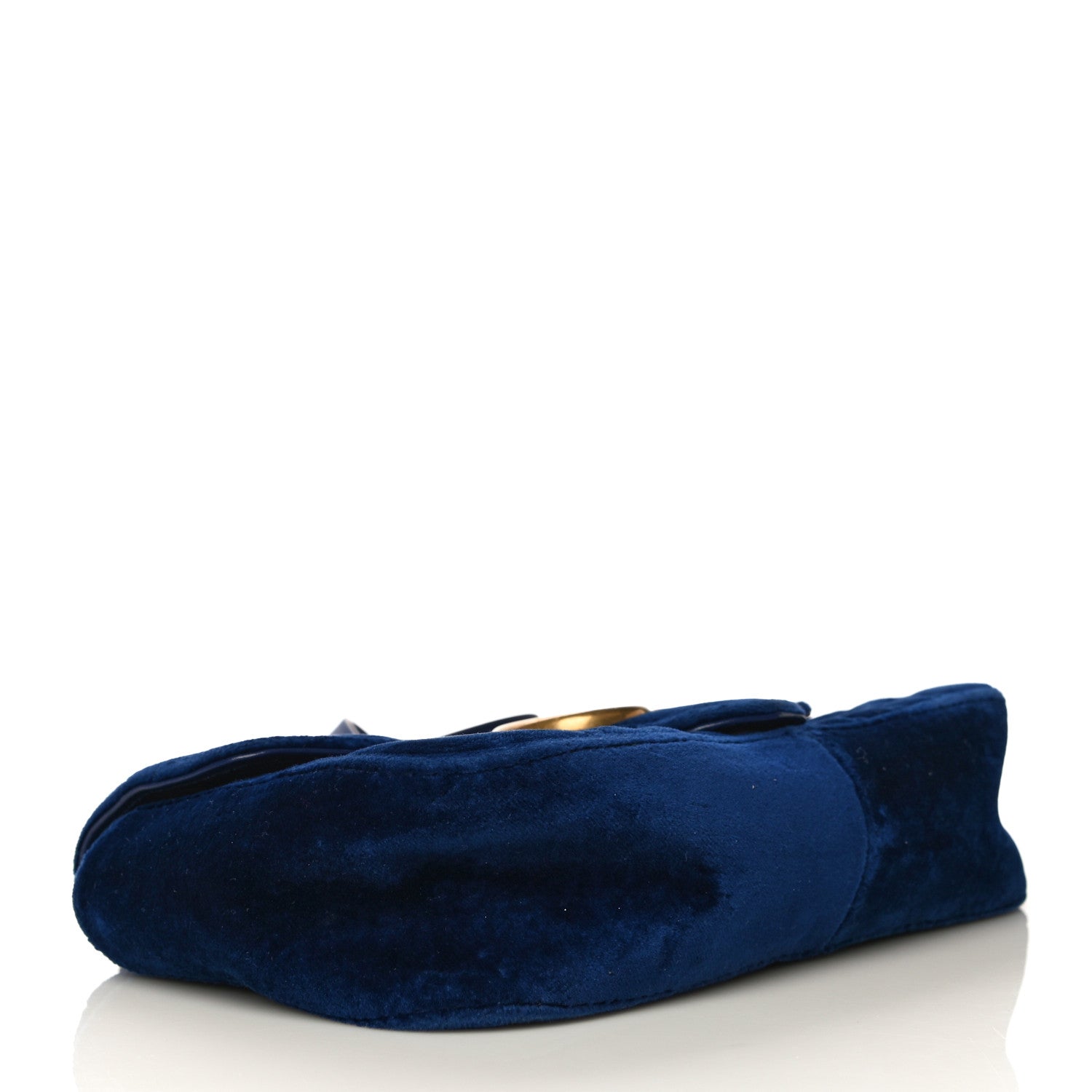 Gucci Velvet Matelasse Mini GG Marmont Shoulder Bag Cobalt Blue 4 of 15