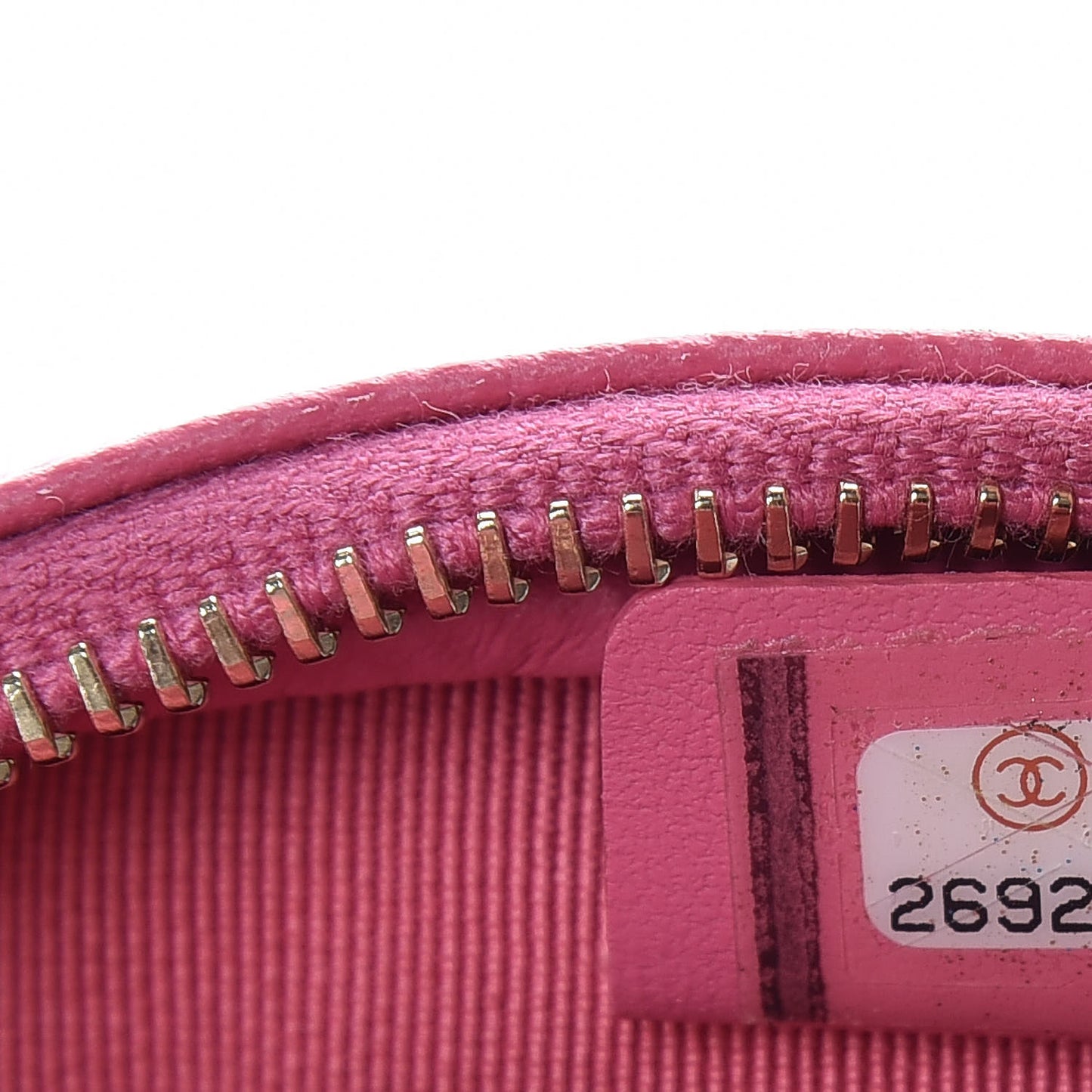 Iridescent Caviar Quilted Zip Around Classic Coin Purse Pink