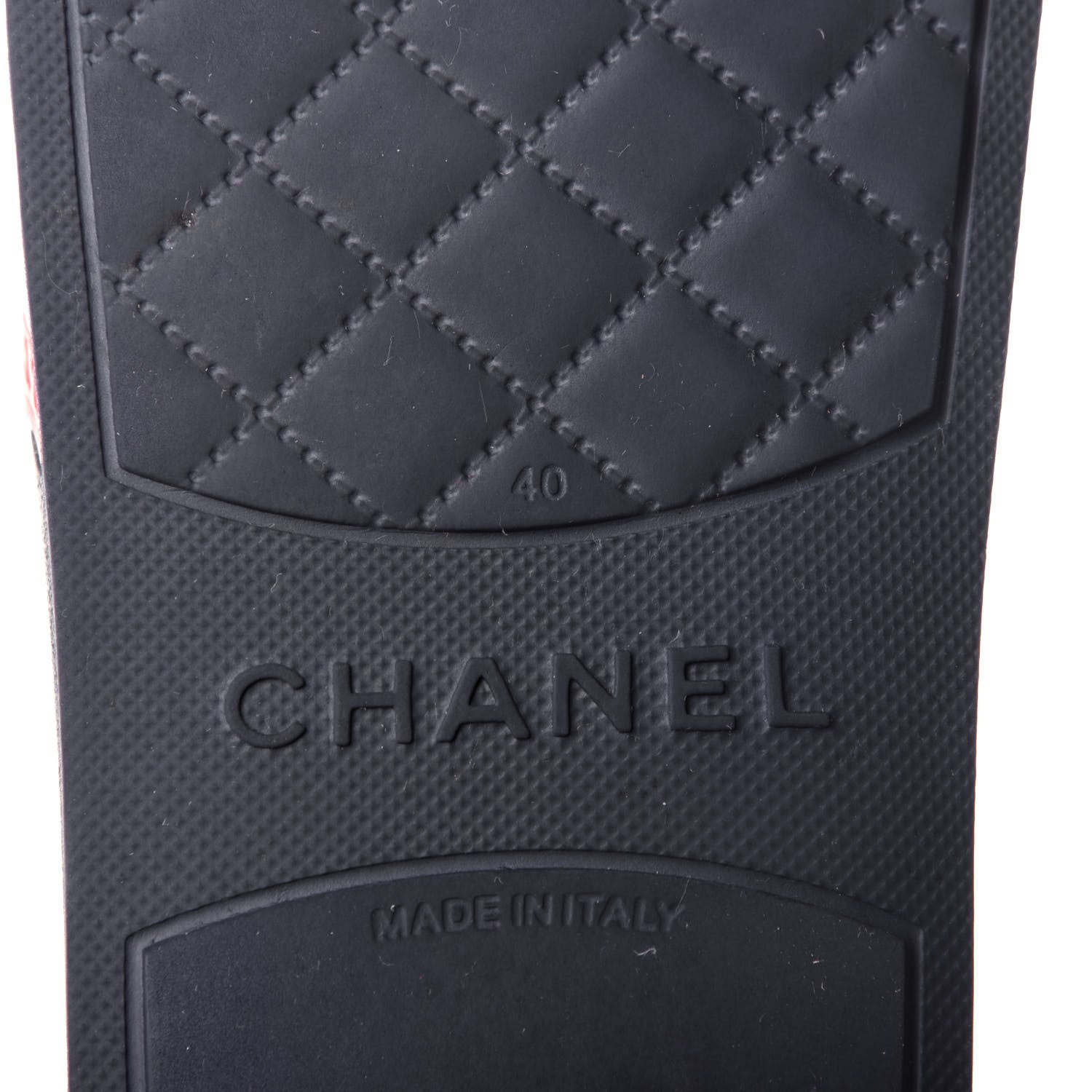 Chanel Rubber CC Flat Slide Sandals 40 Pink Red 6 of 6