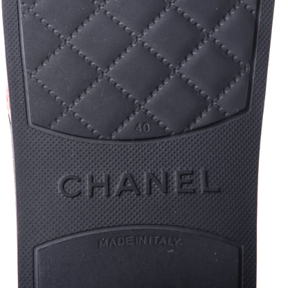 Chanel Rubber CC Flat Slide Sandals 40 Pink Red 6 of 6