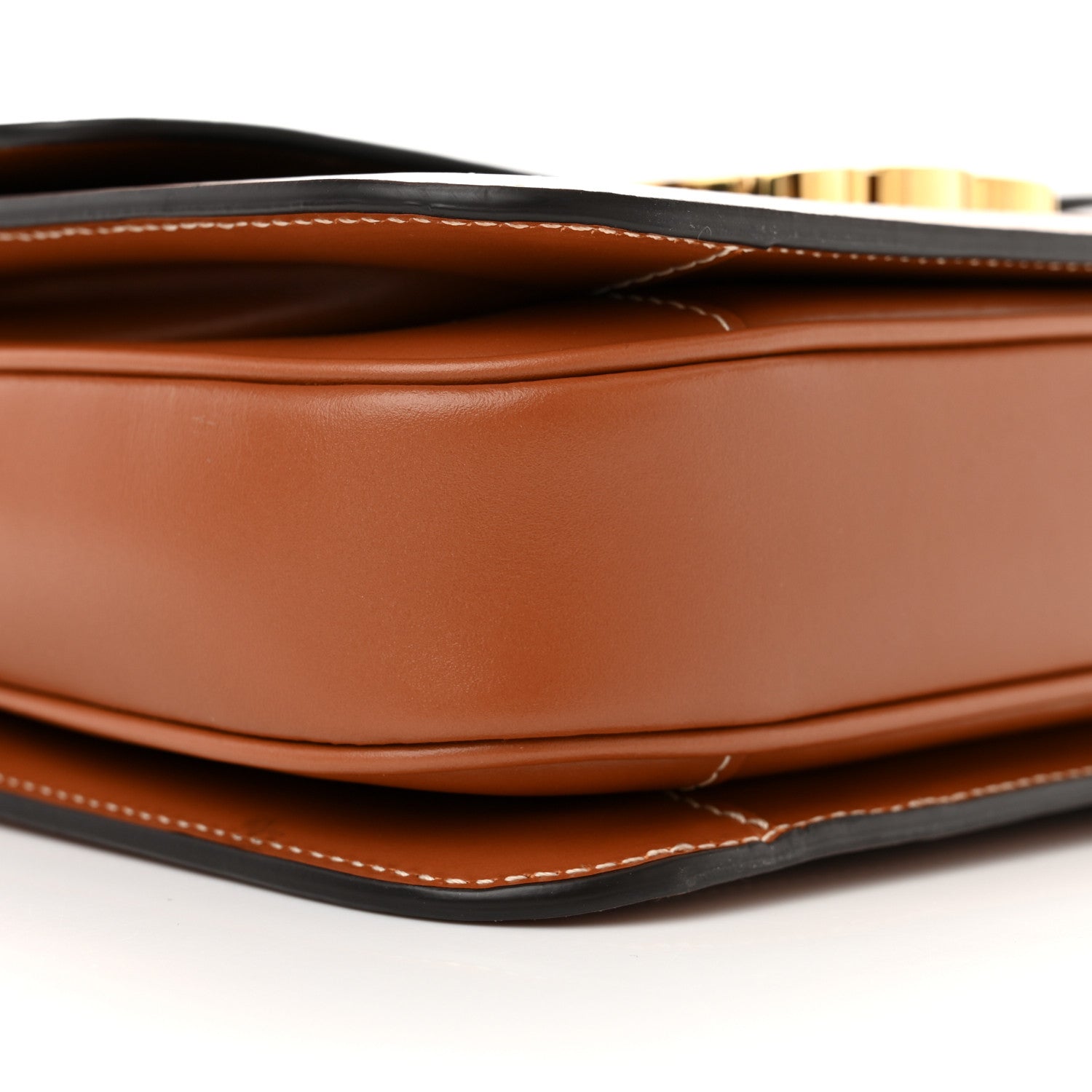 Celine Triomphe Canvas Calfskin Medium Triomphe Bag Tan 9 of 10