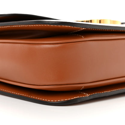 Celine Triomphe Canvas Calfskin Medium Triomphe Bag Tan 9 of 10