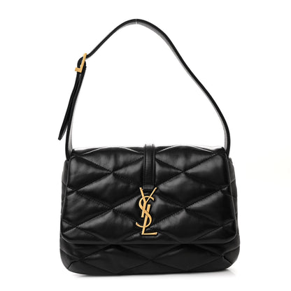 Saint Laurent Lambskin Quilted Le 57 Diamond Shoulder Bag Black 1 of 10