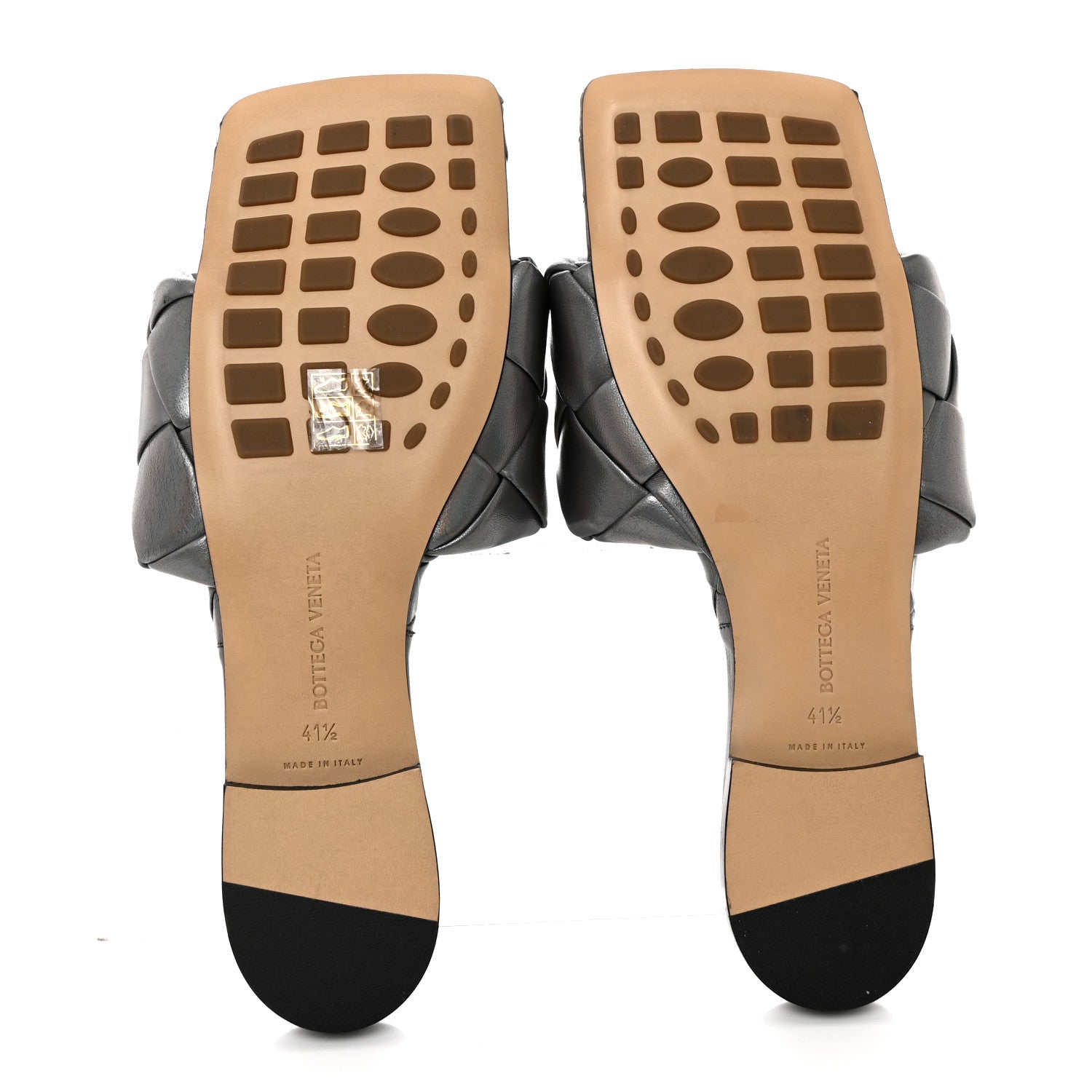 Bottega Veneta Laser Nappa Maxi Intrecciato Lido Flat Sandals 41.5 Oyster 5 of 9