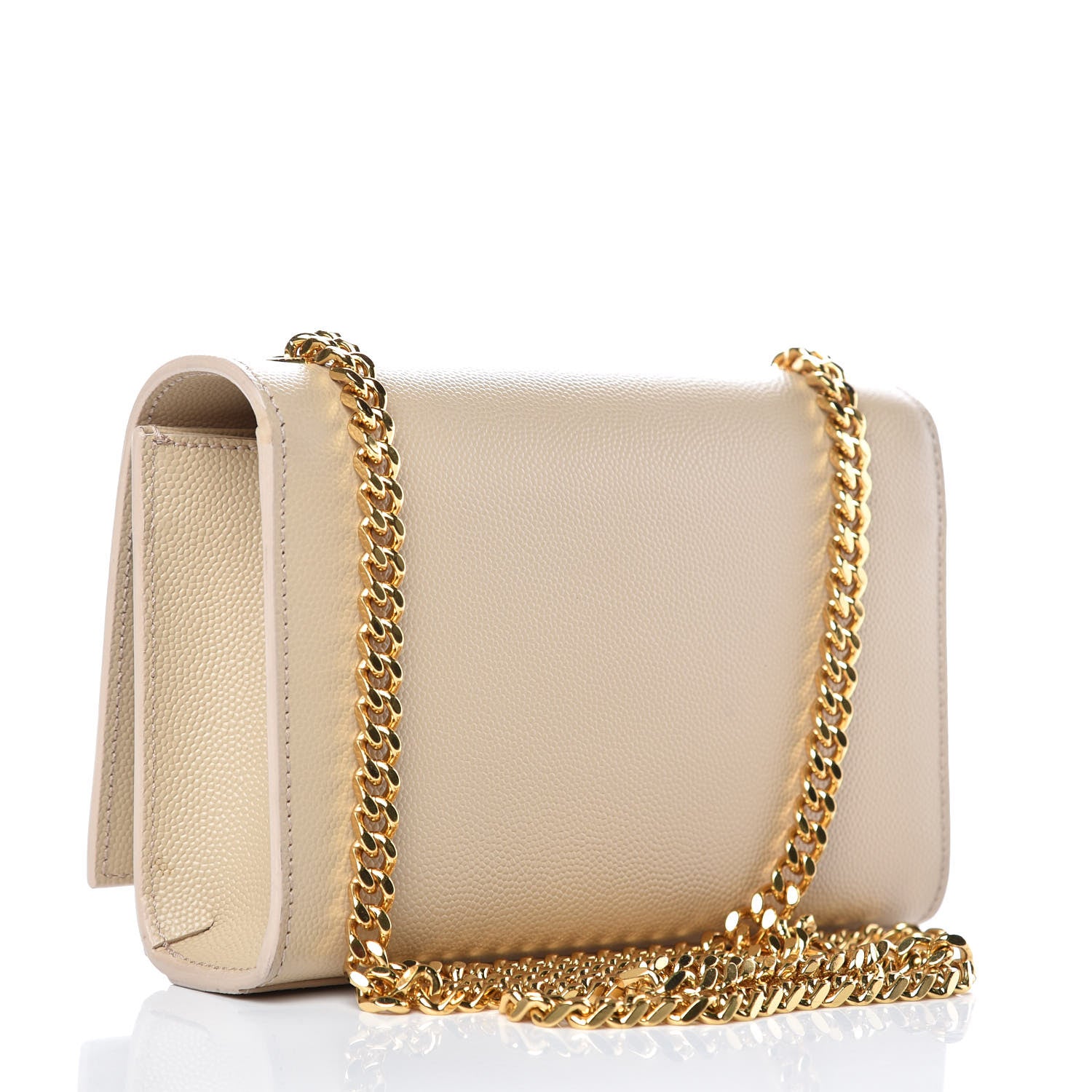 Saint Laurent Grain De Poudre Small Monogram Kate Satchel Nude Powder 3 of 10