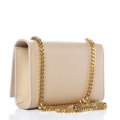 Saint Laurent Grain De Poudre Small Monogram Kate Satchel Nude Powder 3 of 10