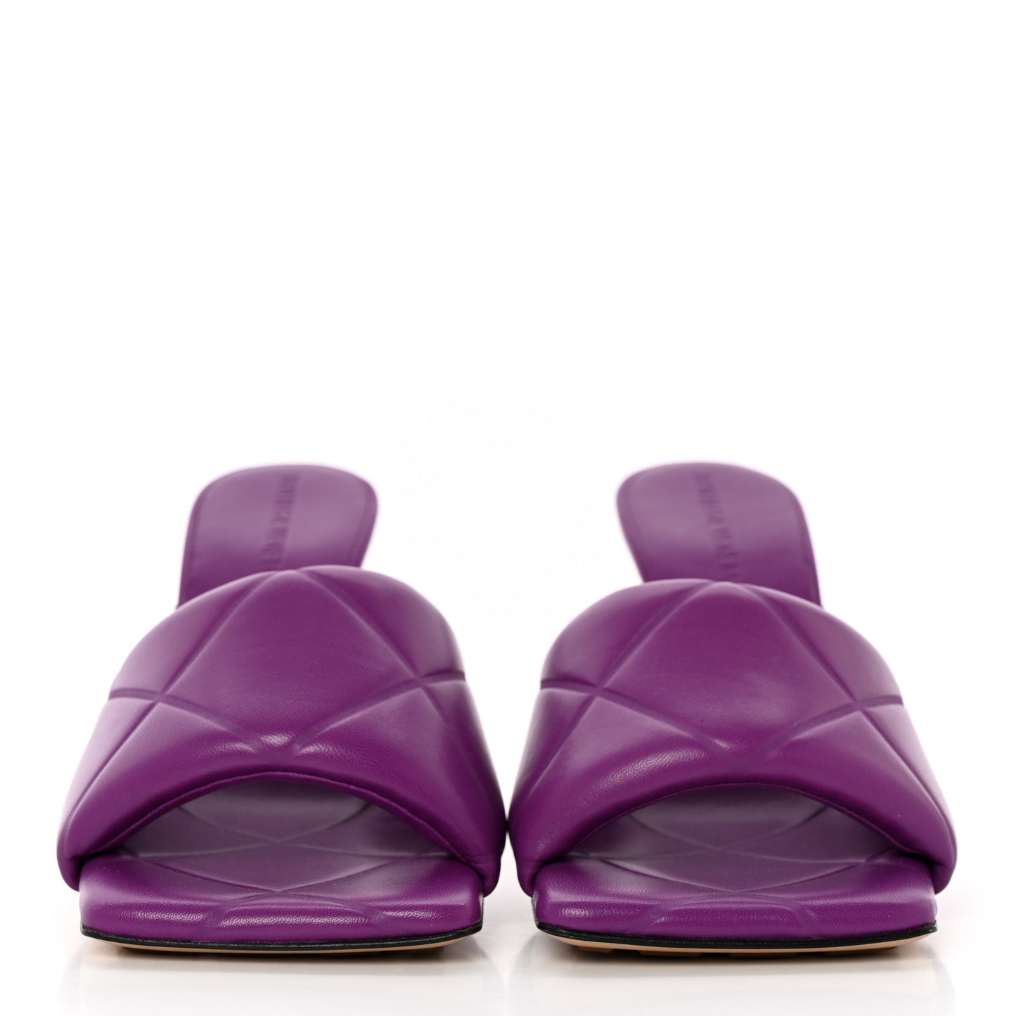 Nappa Quilted Rubber Lido Mule Sandals 37 Gumdrop