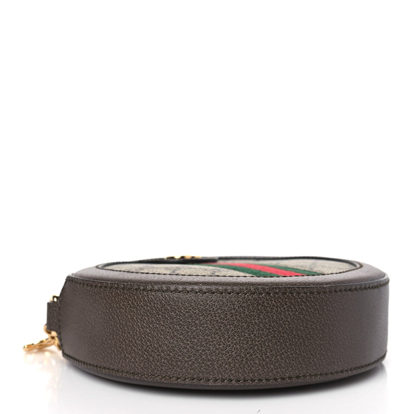 GG Supreme Monogram Web Mini Ophidia Round Shoulder Bag Brown