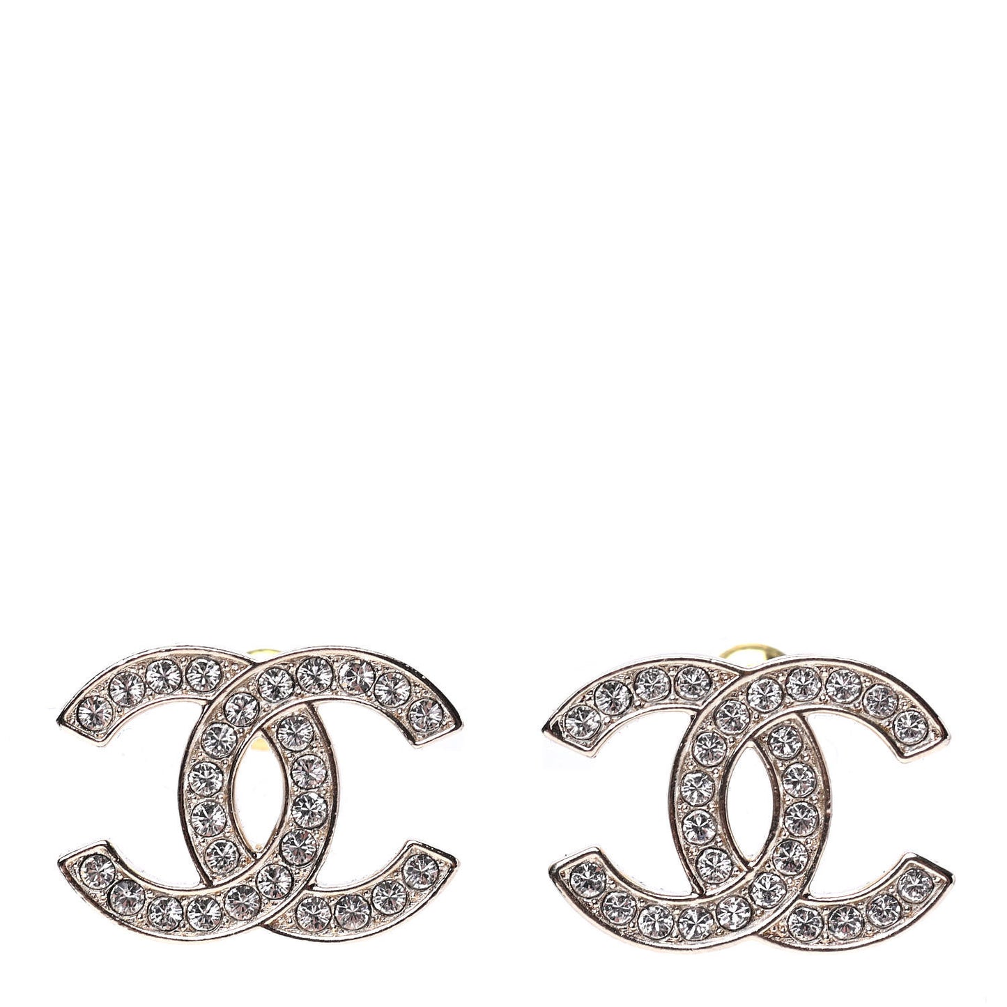 Crystal CC Earrings Gold