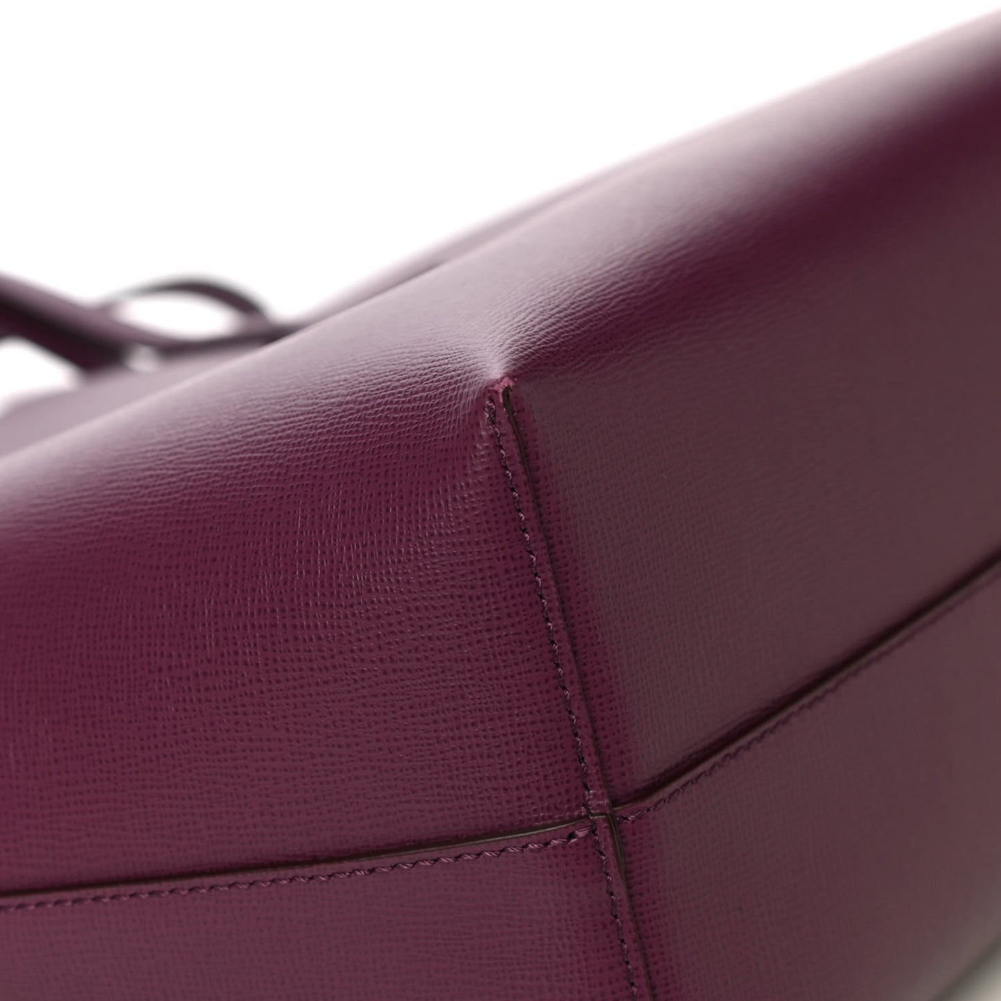 Grained Calfskin Small T Tote Bordeaux