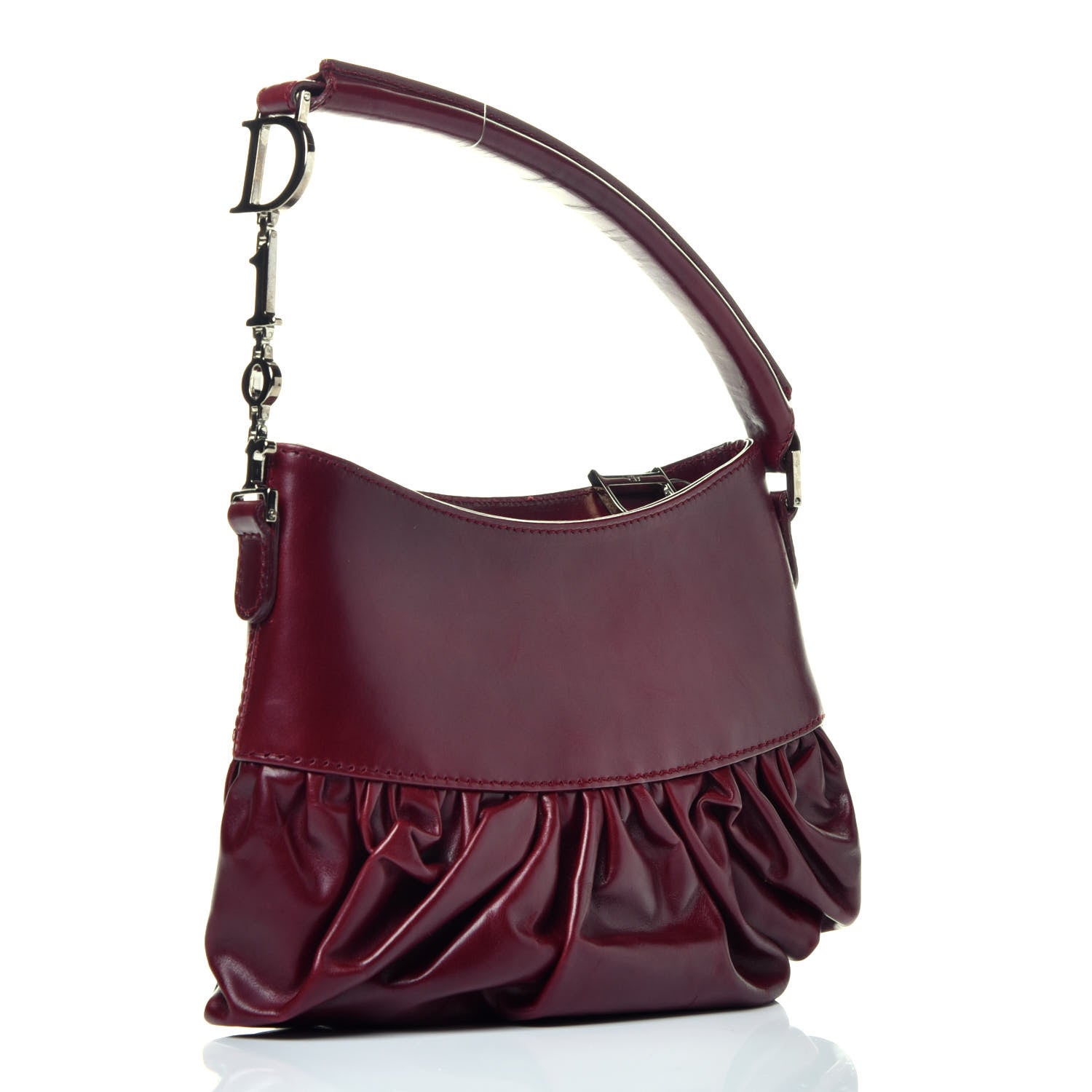 Christian Dior Calfskin Ballet Bag Dark Red 3 of 8