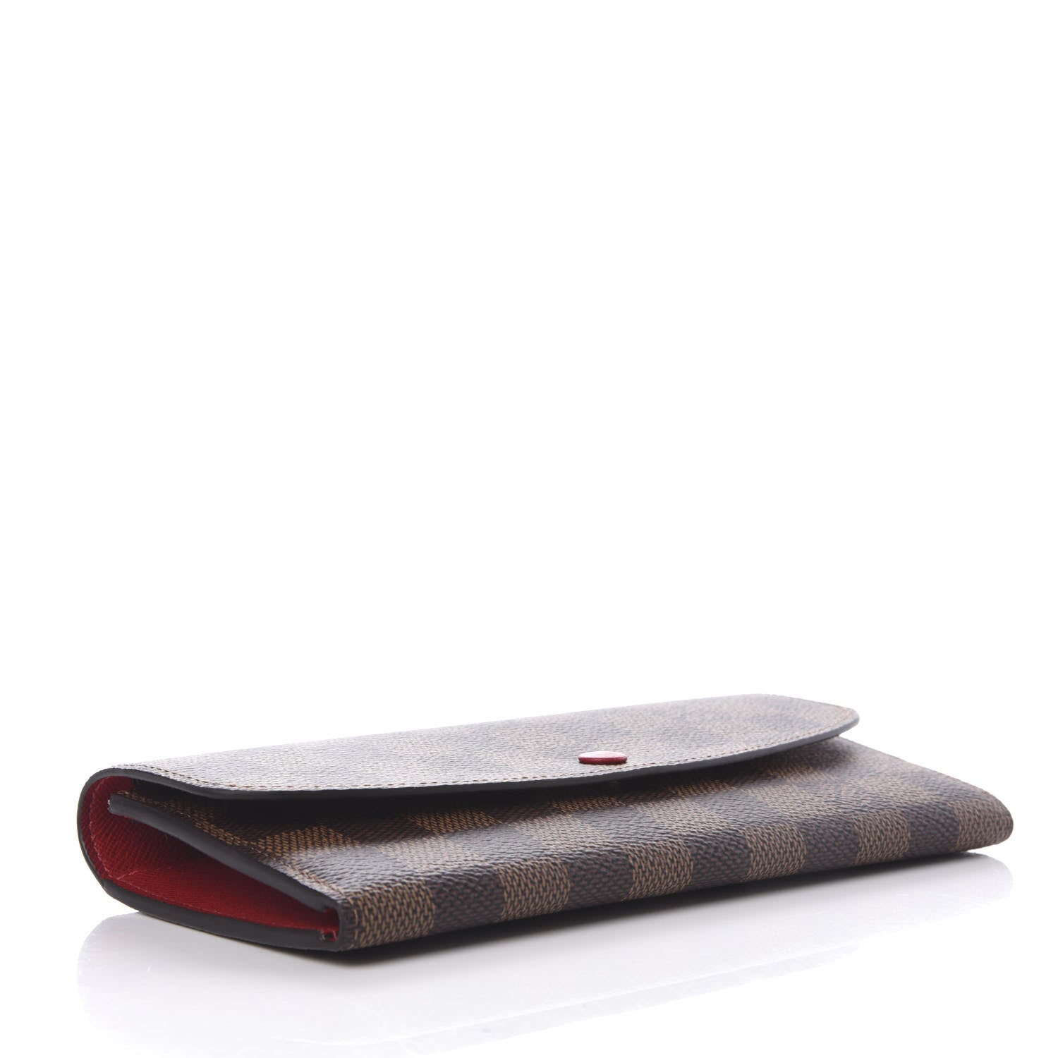Louis Vuitton Damier Ebene Emilie Wallet Red 4 of 7