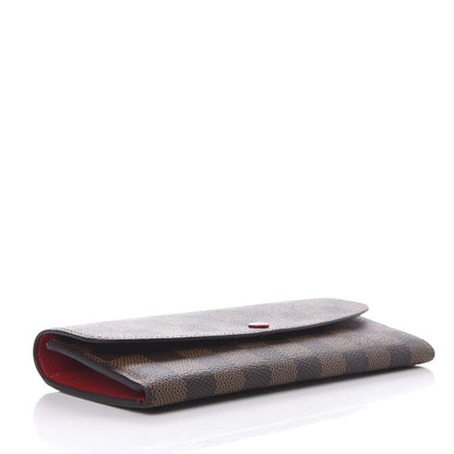 Louis Vuitton Damier Ebene Emilie Wallet Red 4 of 7
