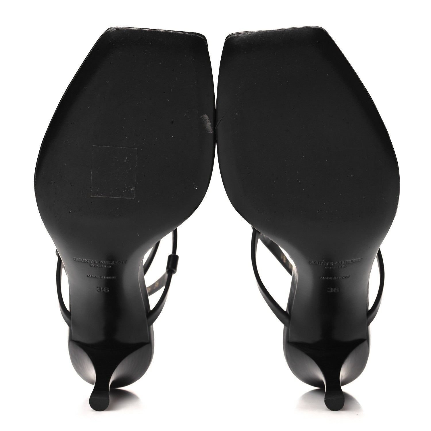 Saint Laurent Calfskin Cassandra 60 Sandals 36 Black 5 of 8