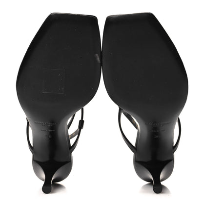 Saint Laurent Calfskin Cassandra 60 Sandals 36 Black 5 of 8