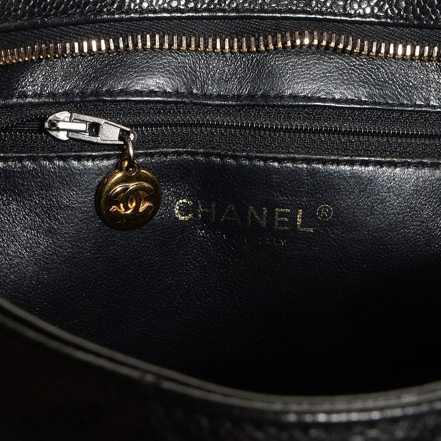 Caviar Medallion Tote Black