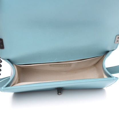 Chanel Lambskin Quilted Medium Boy Flap Turquoise 5 of 13