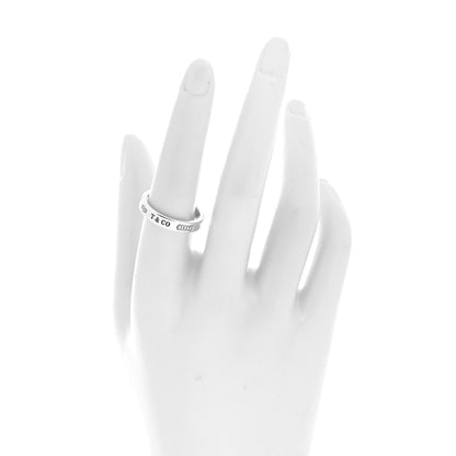 Tiffany Sterling Silver Narrow 1837 Band Ring 56 7.5 2 of 5