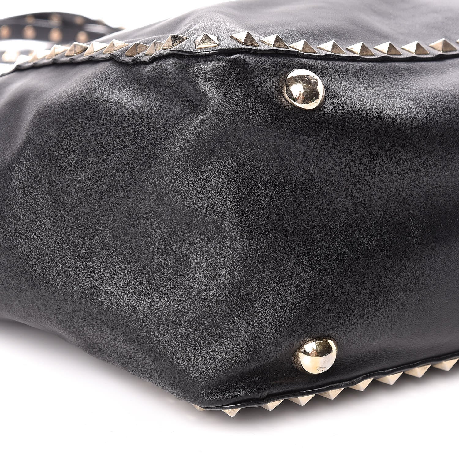 Valentino Garavani Vitello Medium Rockstud Tote Black 8 of 10